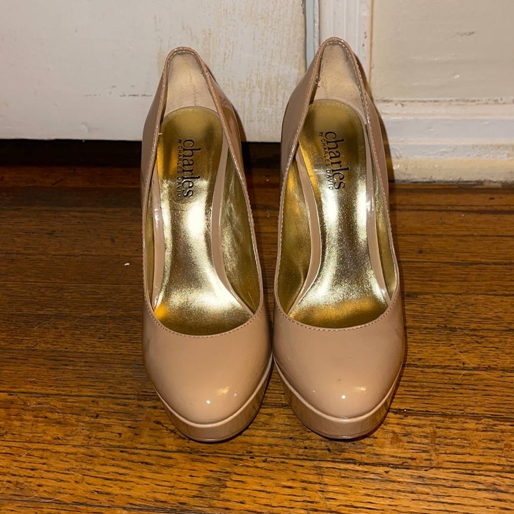 Charles by Charles David Camel Patent Pumps